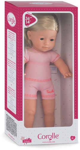Corolle Muñeca Bebé Paloma - 36cm - con cabello rubio largo y ojos azules
