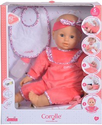 Corolle Muñeca Bebé Lila Chérie 42cm - Muñeca Interactiva con Accesorios