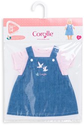 Corolle vestido de muñeca a rayas - ropa muñeca 36cm - azul rojo