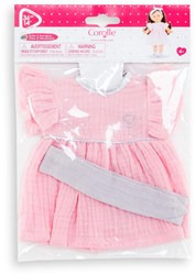 Corolle vestido para muñecas con diadema - vestido rosa para muñecas de 36 cm