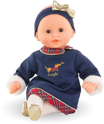 Corolle muñeca bebé Calin Margaux Holidays muñeca suave 30cm azul aroma vainilla-3