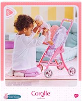 Corolle carrito muñeca bebé flores rosa - carrito 30cm
