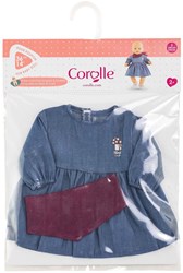 Corolle vestido vaquero para muñeca con bufanda - ropa muñeca 36cm denim