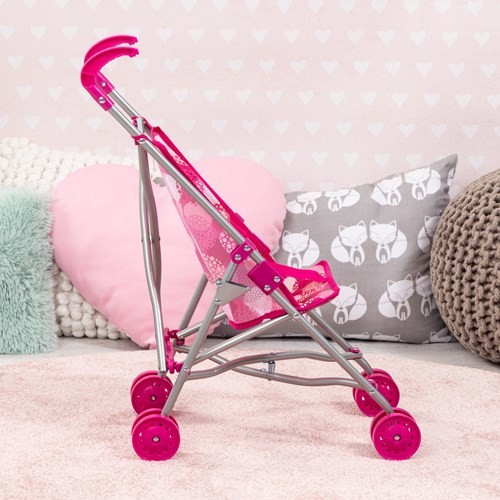 Bayer Chic 2000 carrito de muñecas rosa - cochecito resistente para muñecas-2