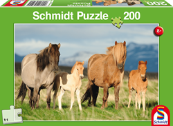 Schmidt puzzle Familia de caballos - 200 piezas - rompecabezas para niños