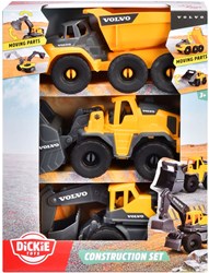 Dickie set de vehículos de construcción Volvo de juguete - 3 piezas - juguetes de construcción