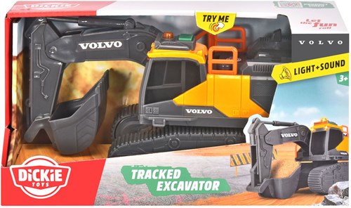Dickie excavadora Volvo de juguete con luces y sonidos - vehículo de construcción