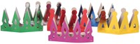 Folat - Coronas de fiesta cartón multicolor 6 unidades cumpleaños-2