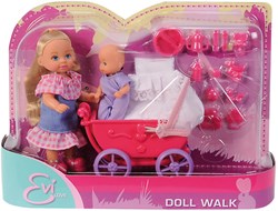 Muñeca Evi Love carrito rosa - juguete muñeca bebé adorable