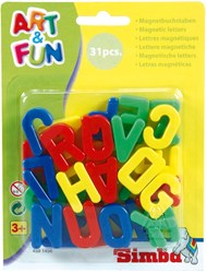Simba juguete magnético letras mayúsculas alfabeto 31 piezas azul