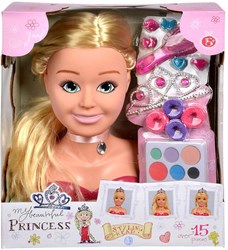 Simba Cabeza de muñeca para peinar con maquillaje para estilismo y juego de visagista