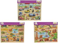 Eichhorn puzzle de madera mega con perillas - juguete educativo infantil
