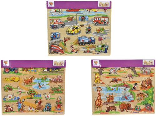 Eichhorn puzzle de madera mega con perillas - juguete educativo infantil