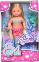 Figura de juego sirenita pequeña con aleta móvil y muñeca caballito de mar-2