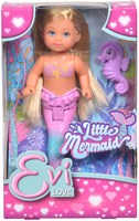 Figura de juego sirenita pequeña con aleta móvil y muñeca caballito de mar-3