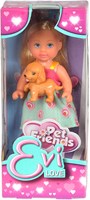 Planet Happy muñeca Evi amigas de mascotas muñeca rosa 12 cm-2