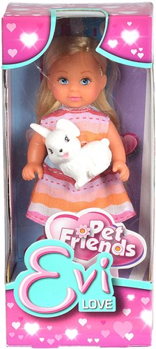 Planet Happy muñeca Evi amigas de mascotas muñeca rosa 12 cm-3