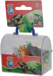 Simba cofre de juguetes dinosaurio 6 piezas plástico naranja
