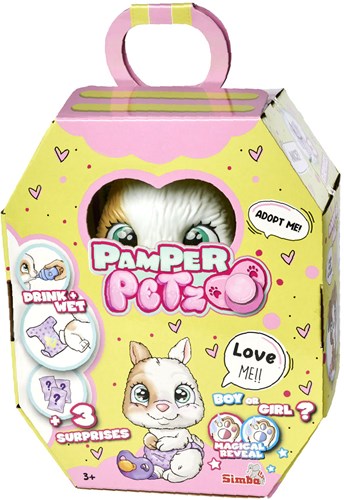 Simba figura de juego conejo Pamper Petz con pañal y sorpresa