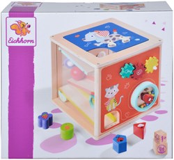 Eichhorn caja de actividades de madera FSC juguete educativo con formas multicolor