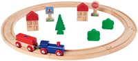 Eichhorn set de tren de madera juguete - madera FSC - 20 piezas
