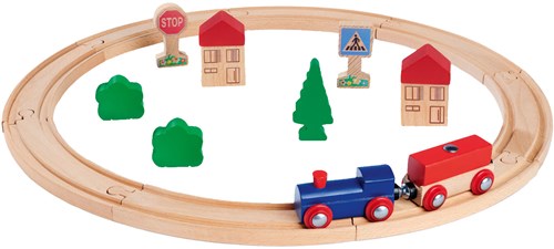Eichhorn set de tren de madera juguete - madera FSC - 20 piezas-3