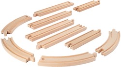 Eichhorn set de vías de tren de madera - Set de expansión 10 piezas FSC madera