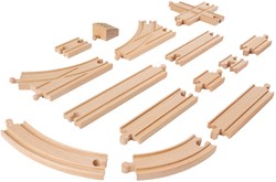 Eichhorn set de vías de tren de madera - set de expansión 44 piezas madera FSC