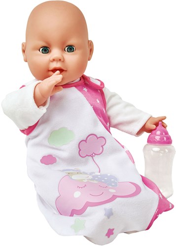 Simba accesorios muñeca bebé set de dormir Laura con biberón y saco de dormir-2