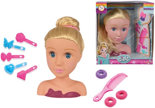 Simba cabeza de peinar muñeca - Juguete de estilismo con accesorios para niños-2
