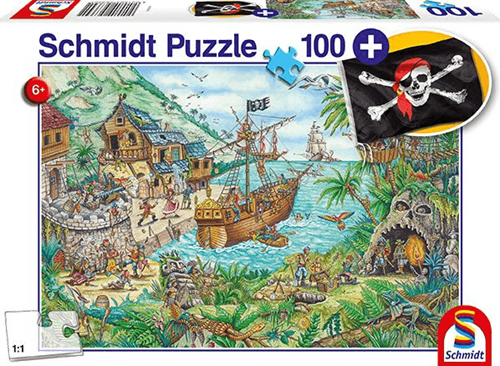 Schmidt puzzle Bahía Pirata 100 piezas - Puzzle infantil aventura pirata