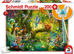 Schmidt puzzle Hadas en el Bosque, 200 piezas - puzzle mágico infantil