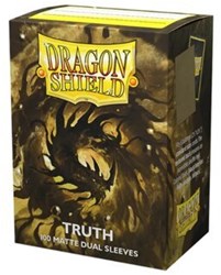 Asmodee fundas para cartas Dragon Shield Dual Matte Truth 100 piezas oro