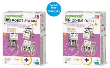 4M Kidzlabs Green Science - Mini robot solar 3-en-1 juguete educativo