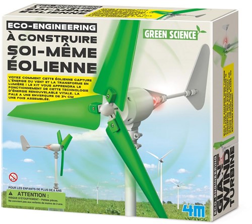4M set de construcción de turbina eólica - Kidzlabs Green Science Eco-Engineering juguete-2
