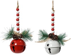 Decoris adorno navideño campana hierro decoración clásica Ø6,5xH15cm