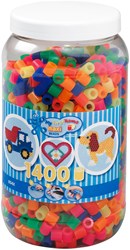 Hama Maxi Cuentas para Planchar Mezcla Neón - Tarro Creativo 1400 piezas