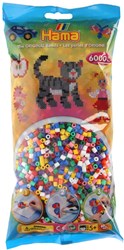 Hama cuentas para planchar mezcla pastel 6000 piezas - set creativo