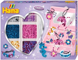 Hama Set de Cuentas para Planchar Joyería - Caja Creativa de Juguete 2400 Piezas