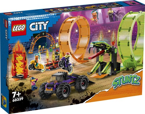 LEGO City arena de acrobacias doble looping set de acrobacias 60339 juguete