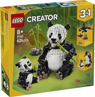 LEGO Creator set de construcción animales salvajes familia panda 3-en-1 juguete