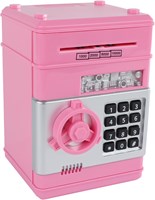 Van Manen caja fuerte de juguete con código secreto rosa 19,5cm-2