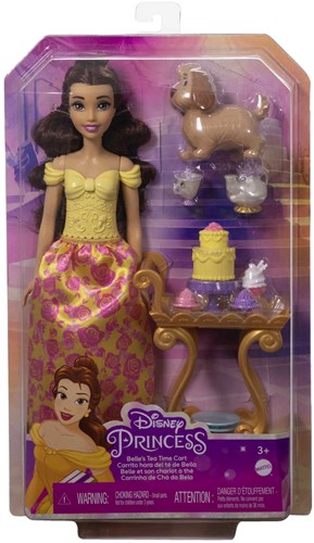 Fisher-Price Disney Princess Belle carrito de té juguete muñeca