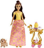 Fisher-Price Disney Princess Belle carrito de té juguete muñeca-3