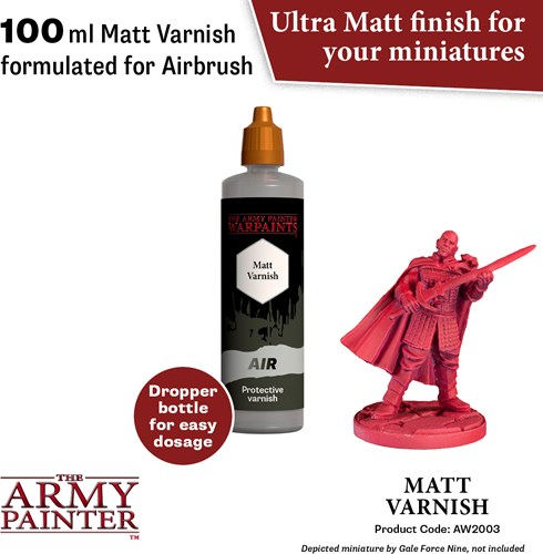The Army Painter barniz mate airbrush 100 ml - protección miniaturas-2