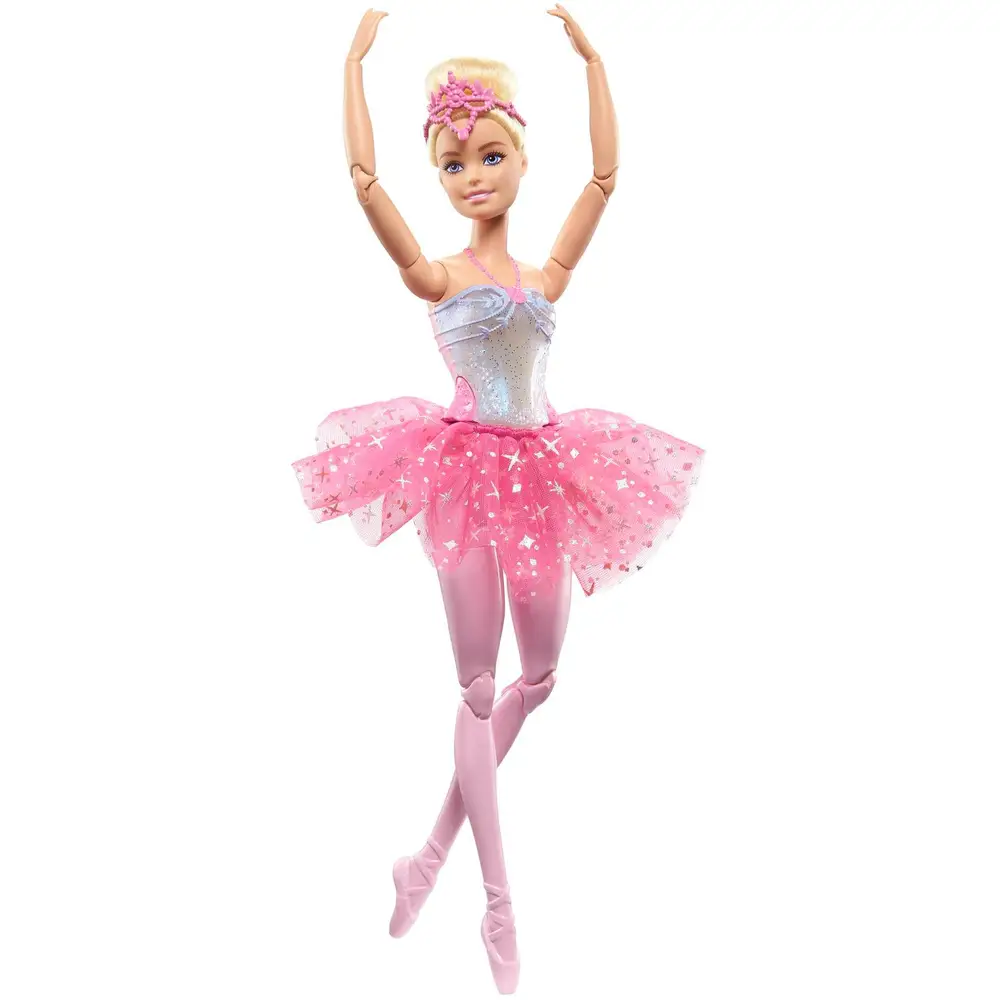 Muñeca bailarina Barbie con luces - Dreamtopia vestido rosa