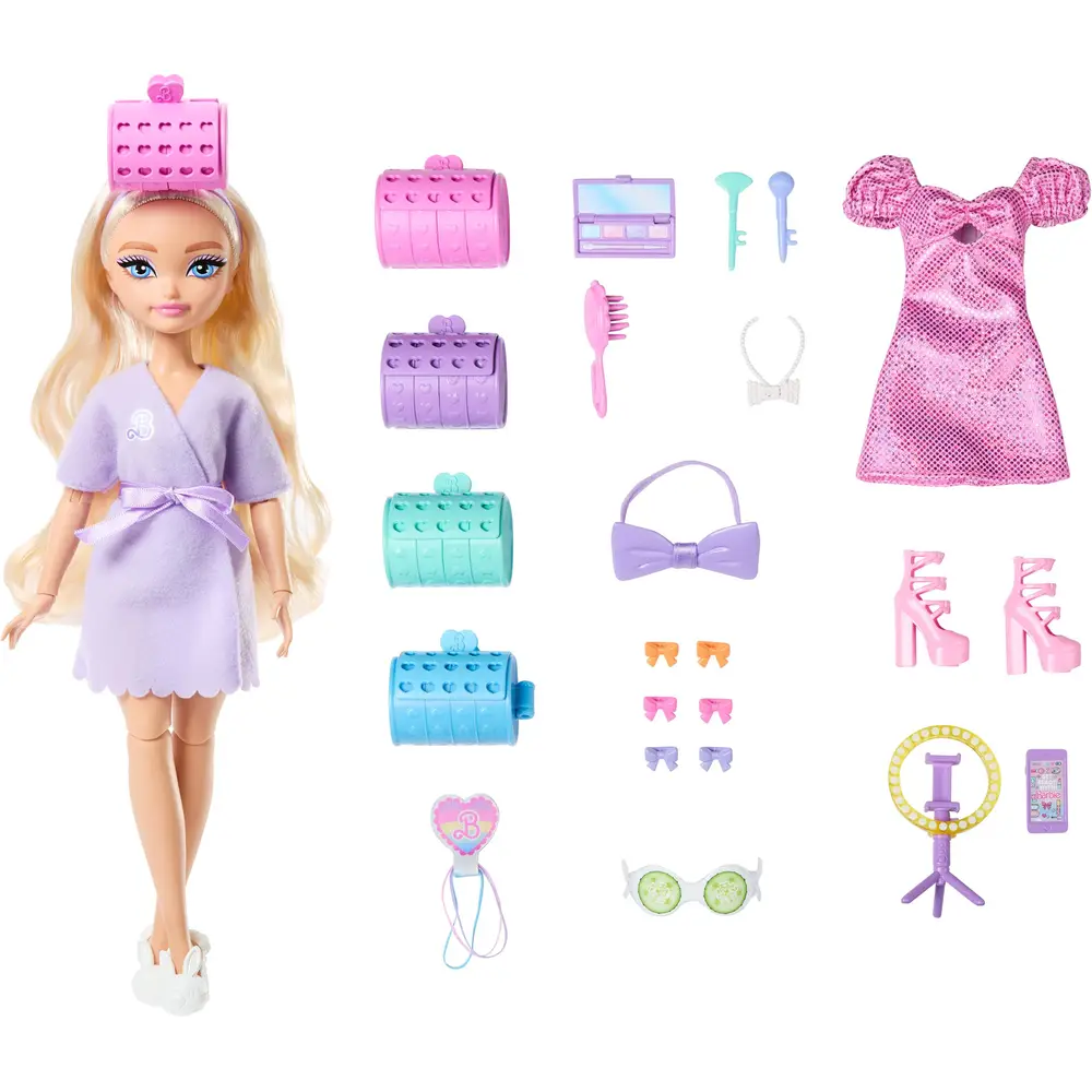Mattel muñeca Barbie Malibu Dream Besties con accesorios para peinar