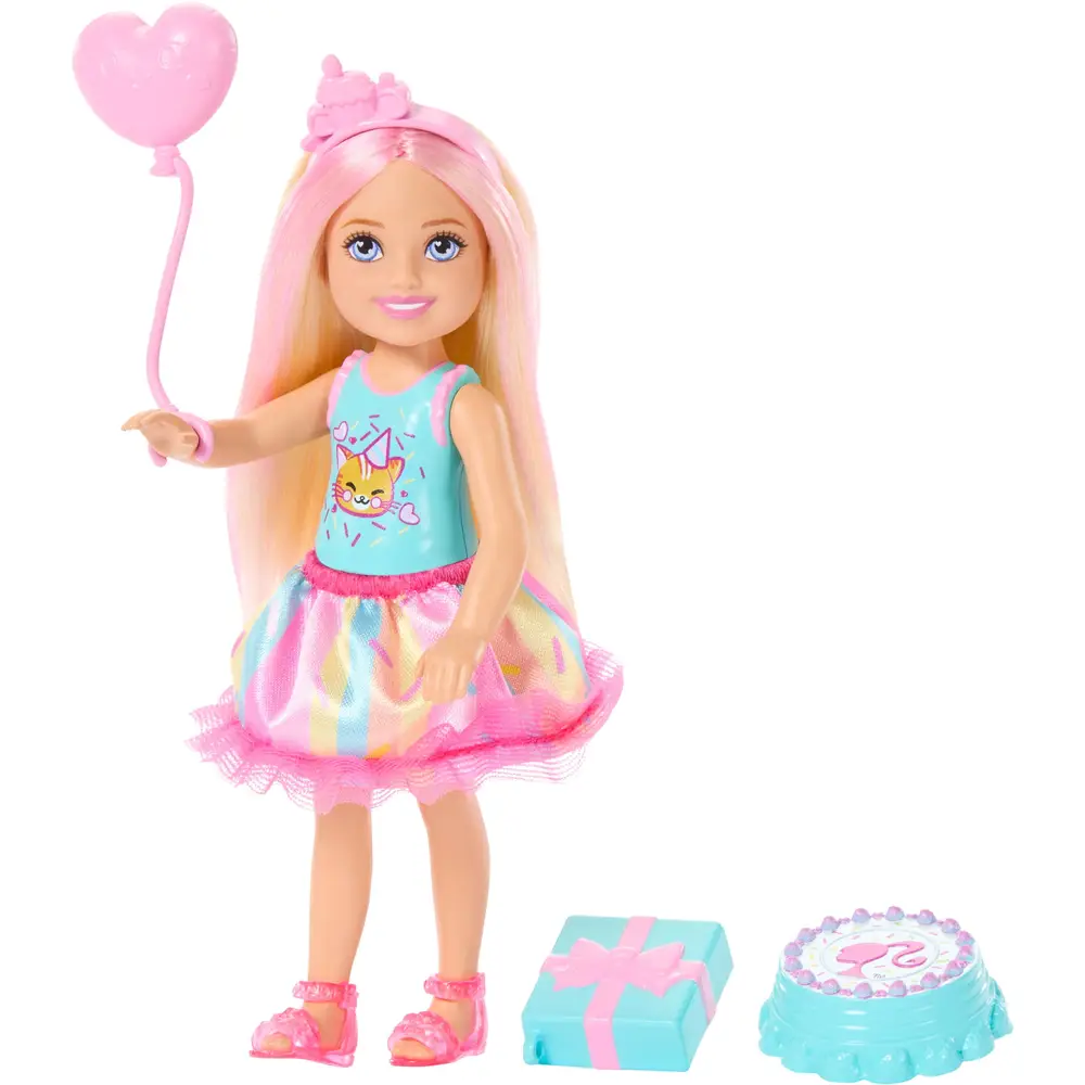 Mattel Barbie Chelsea muñeca de cumpleaños con accesorios - Juguete Barbie