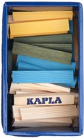 Kapla set de construcción - juguete de madera 120 tablillas azul, amarillo, verde-3