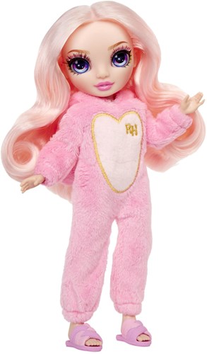 Muñeca fashion Rainbow High junior high fiesta pijama Bella rosa 23 cm juguete-2